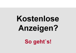 kostenlose Anzeigen